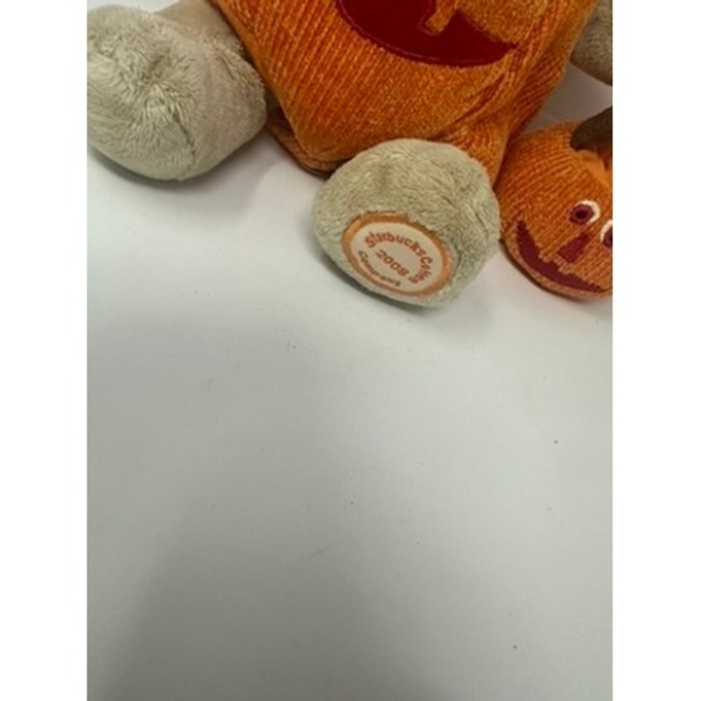 Starbucks Bearista Bear 2008 Halloween Pumpkin Costume Plush 72nd Edition 10" - Picture 2 of 5